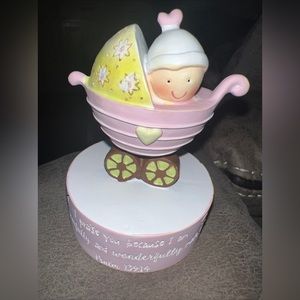 Dicksons Boy Girl Buggy Fearfully Wonderfully Made Pink 4.5 x 3 Resin Stone...